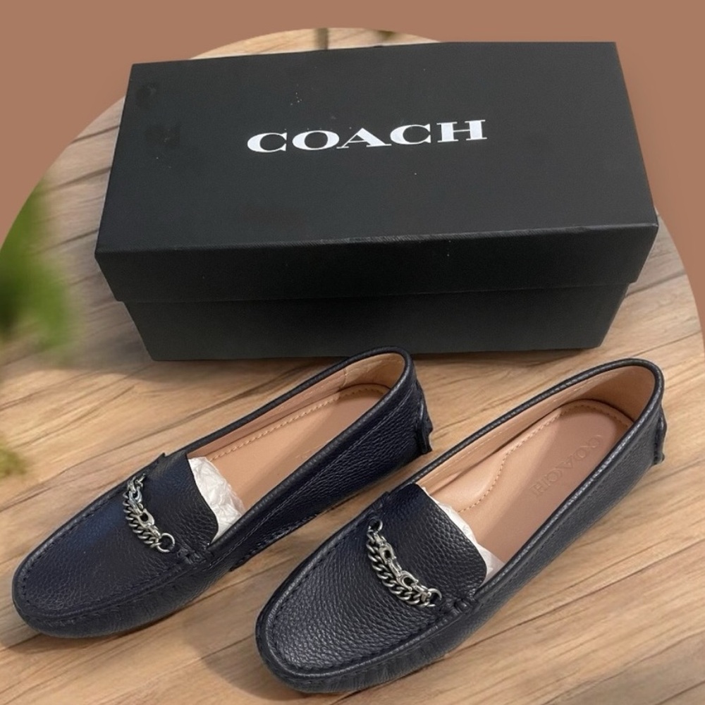 COACH Crosby Driver’s Chains LTD. Driving Loafers / Coach. UK   size 8 B    NWT - Picture 3 of 16